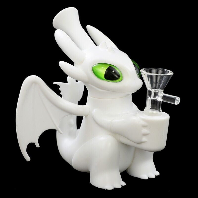 Black and white dragon bong