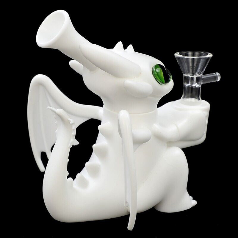 Black and white dragon bong