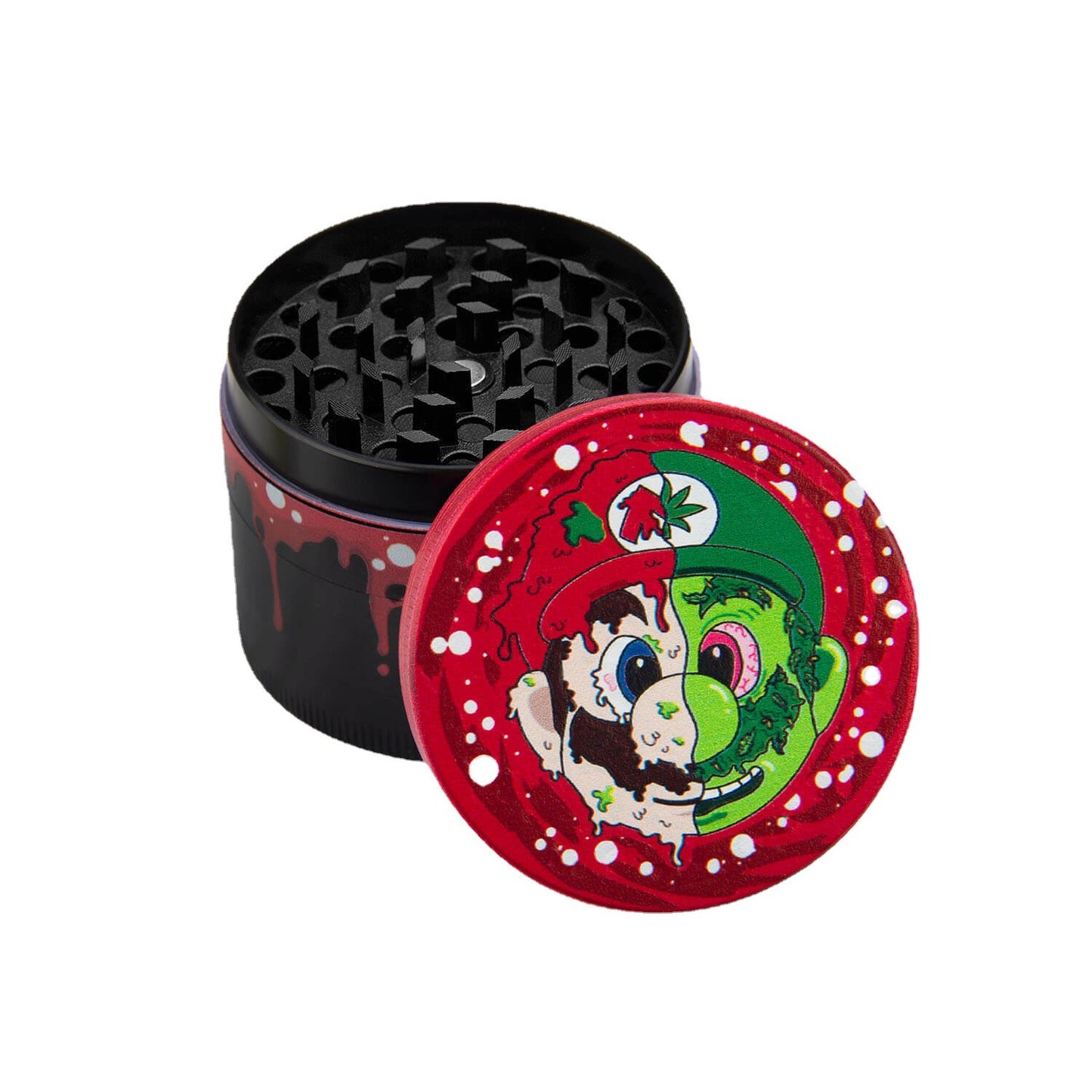 Wholesale Custom Cartoon Smoking Accessories 50mm 4 Pieces Zinc Portable Metal Herb Grinder Spice Grinder