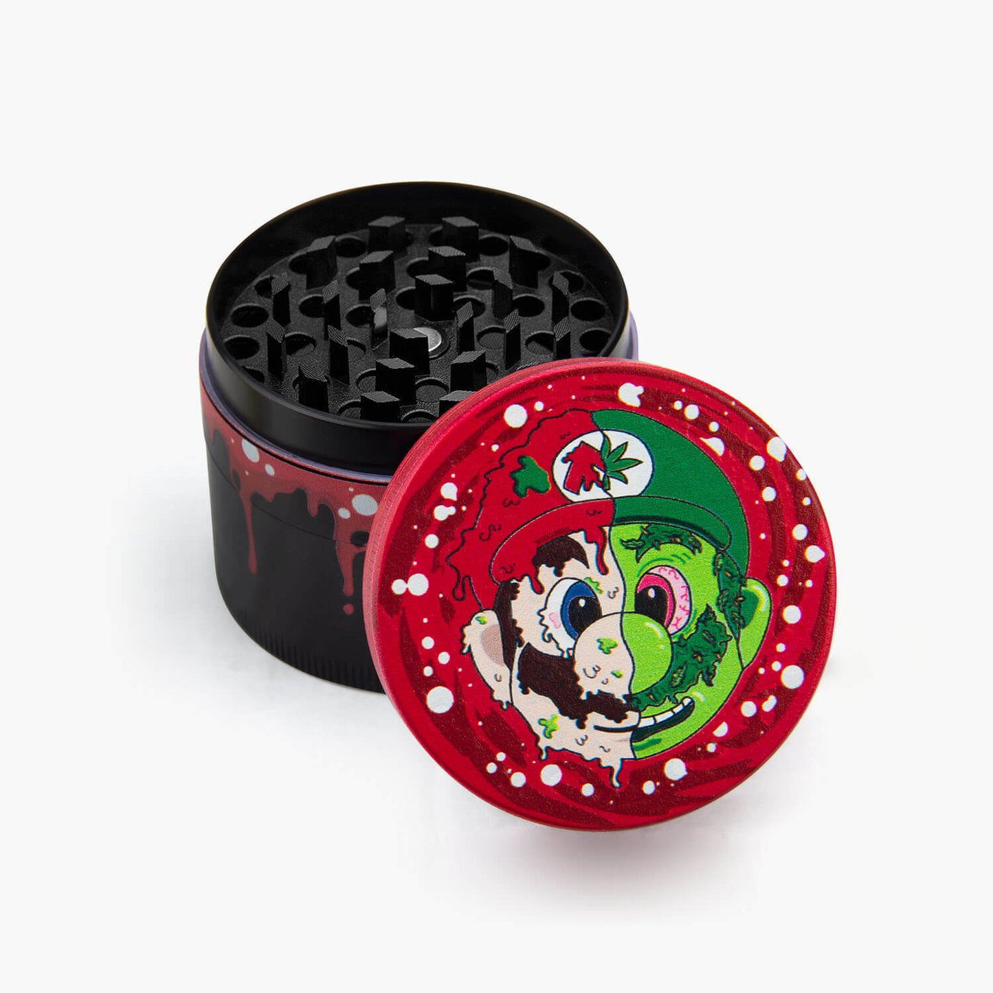 Wholesale Custom Cartoon Smoking Accessories 50mm 4 Pieces Zinc Portable Metal Herb Grinder Spice Grinder