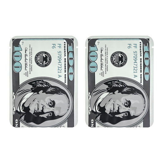 100 Pack Mylar Bags 3.5, Money Designed Dollars Bags