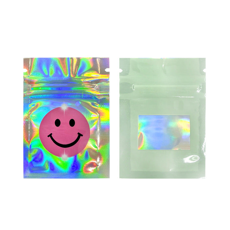 1g Mini packaging bag 5x7/5x6cm transparent laser printing mylar bag 100 pieces price