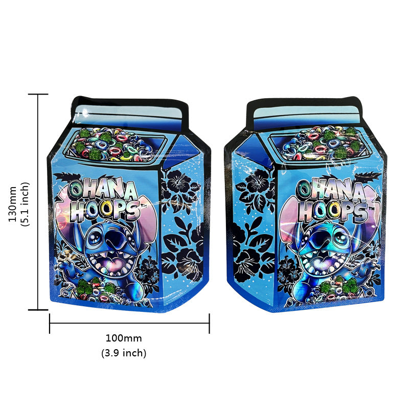 Unique Special Irregular Shaped 3.5g Smell Proof Die Cut Mylar Bags