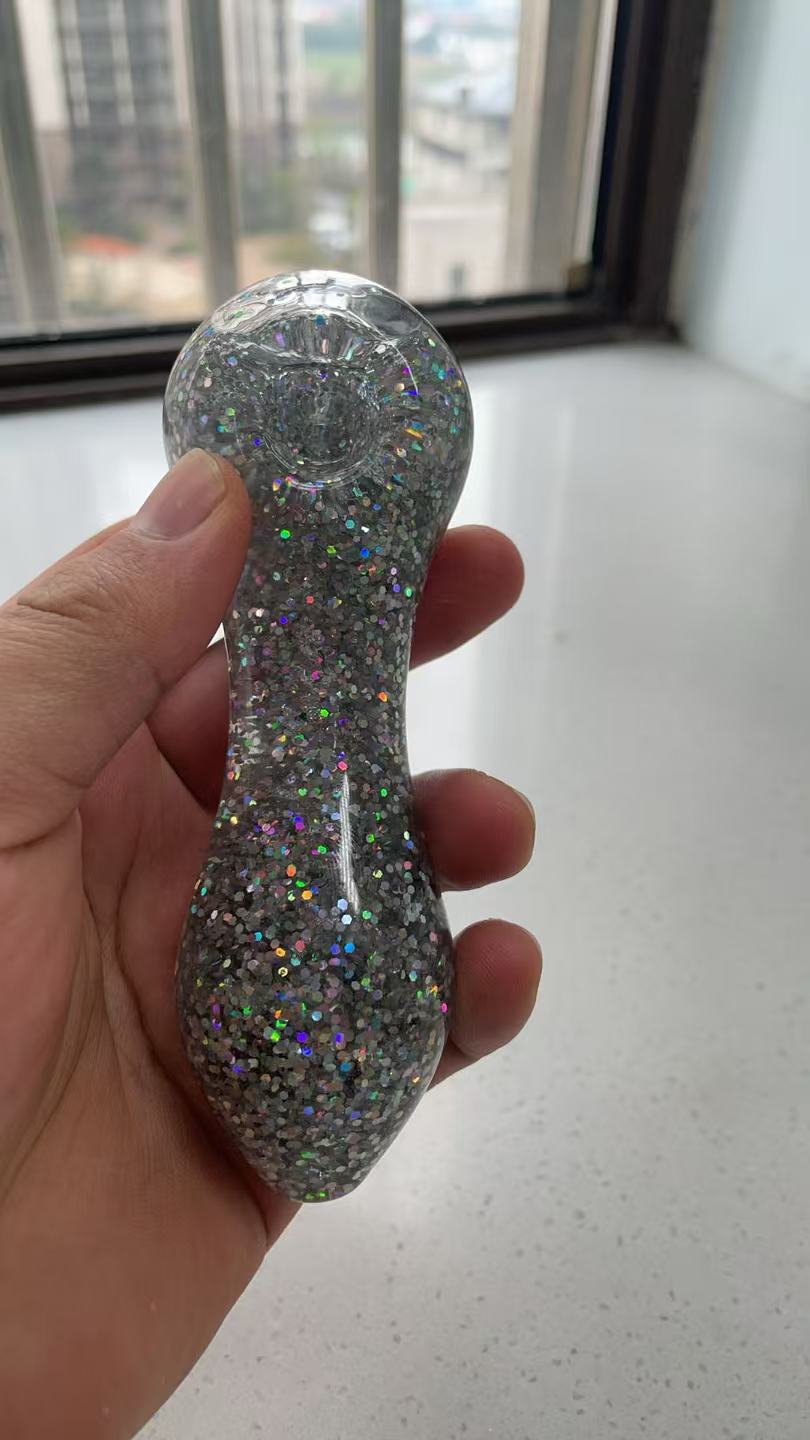 White round glitter pipe