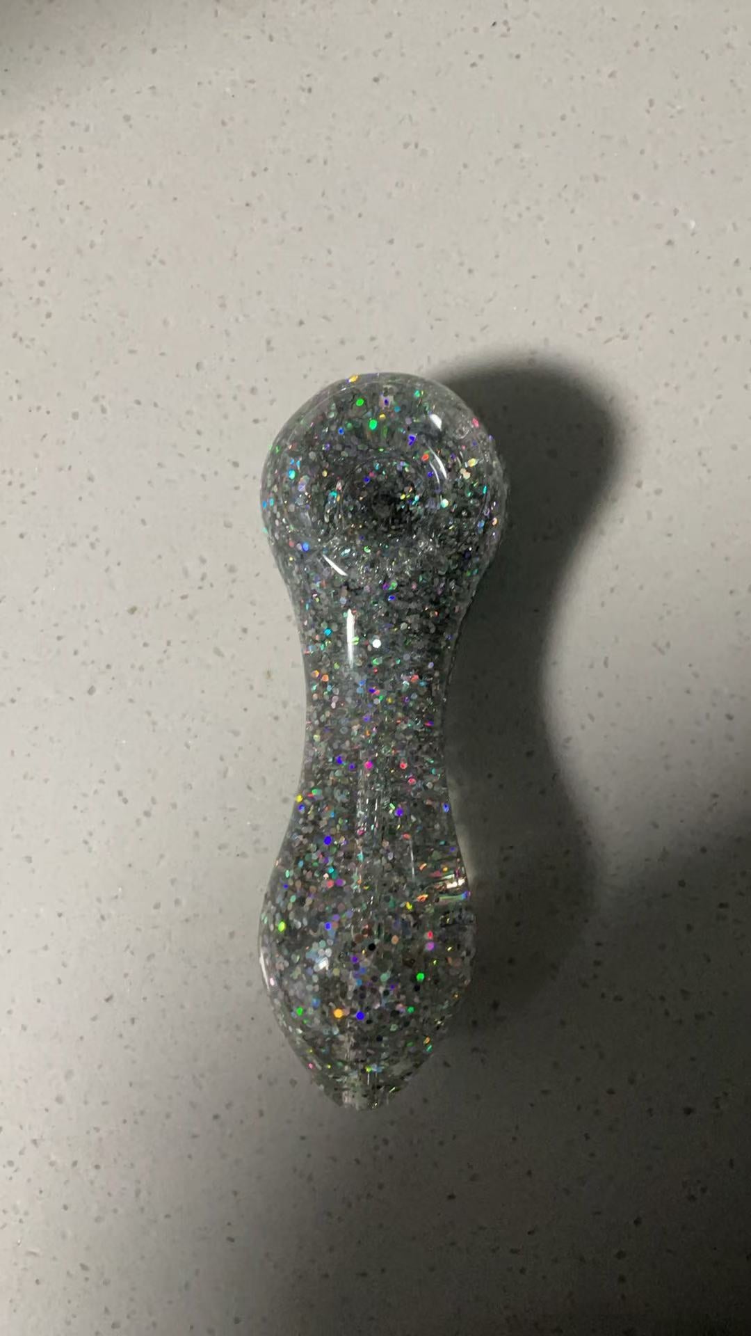 White round glitter pipe