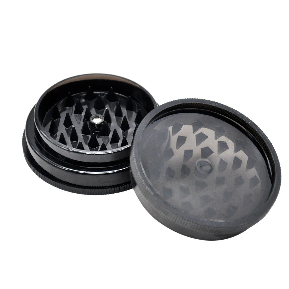 63mm Plastic Custom Logo Spice Tobacco Grinder 2 Layers Dry Herb Smoking Grinder