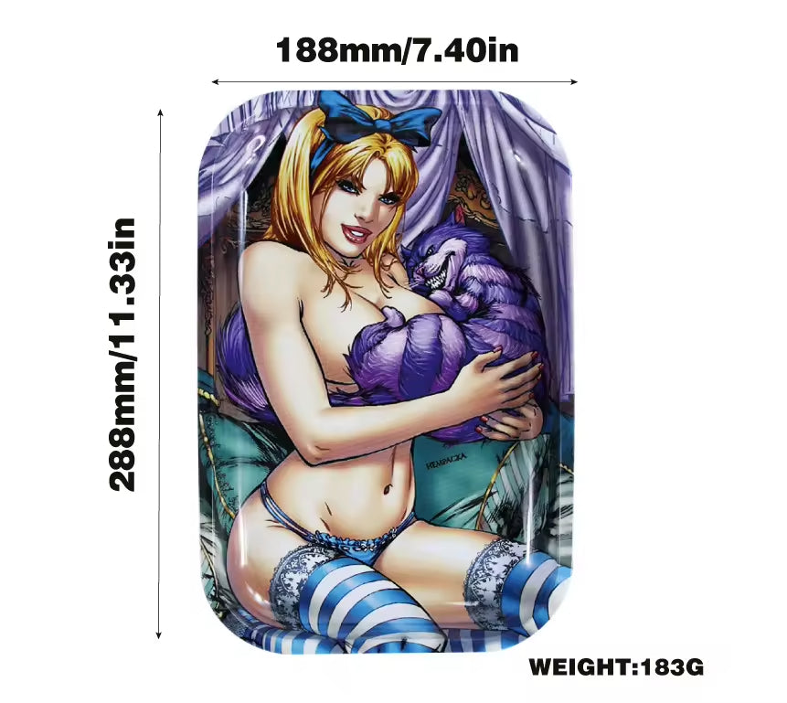 28.8*18.8 Metal Tin Custom Printed Rolling Tray