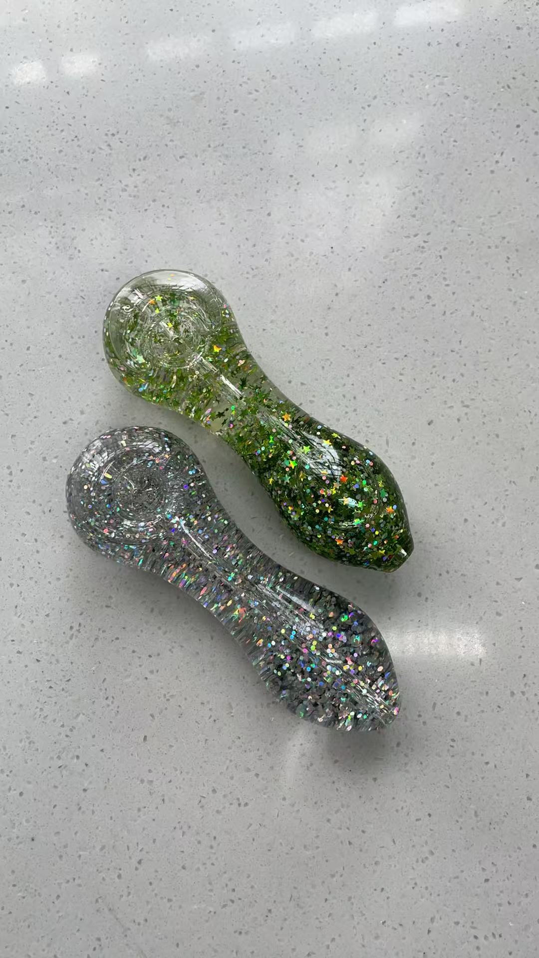 Five-pointed star glitter pipe